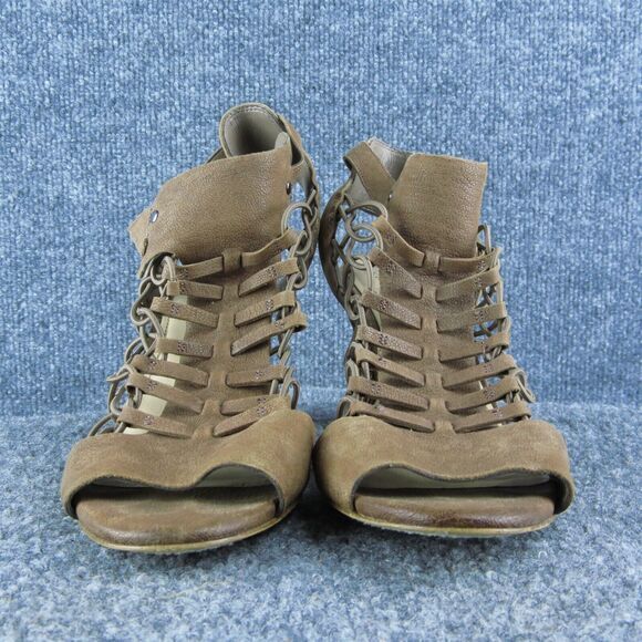 Vince Camuto‎ Evel Women Gladiator Sandal Shoes Size 9.5 Medium Brown Leather - Picture 2 of 10